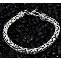 Men's Passion Sterling Silver Braided Bracelet