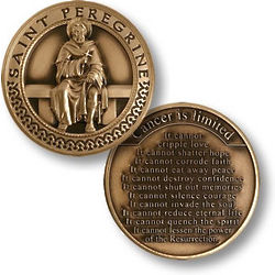 Saint Peregrine - Patron Saint of Cancer Patients Coin