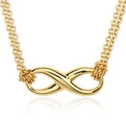 Infinity Necklace in Yellow Gold Vermeil with Double Cable