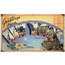 Vintage State Postcard Plaque