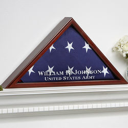 Personalized American Hero Flag Display Case