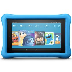 Fire 7 Kids 7" Display Tablet in Blue Kid-Proof Case