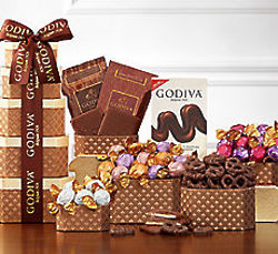 Godiva Milk and Dark Chocolate Gift Tower