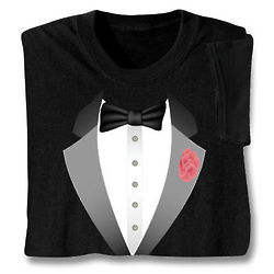 Tuxedo with Carnation T-Shirt