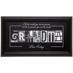 Grandma's Personalized You Are the World Framed Print