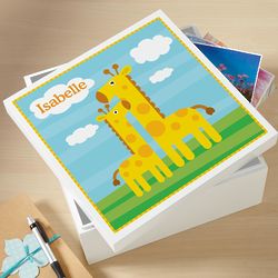Personalized Giraffe Baby Keepsake Box