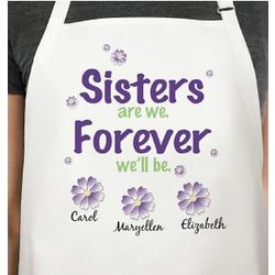 Sisters Forever Personalized Apron