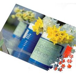 Tin of Flowers Personalized Jigsaw Puzzle