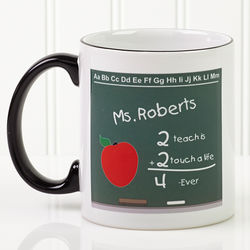 Chalkboard Teacher Personalized Coffee Mug