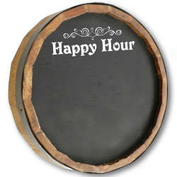 Happy Hour Chalkboard Quarter Barrel