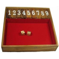 Large Shut The Box 9 Wooden Classic Game