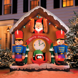 Inflatable Animated Santa Clock