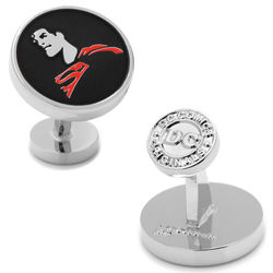 Silver-Plated Superman Silhouette Cufflinks