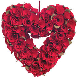 Red Rose Heart Wreath