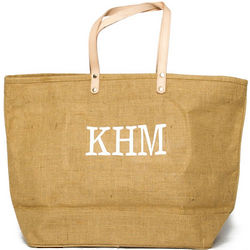 Large Personalized Jute Tote