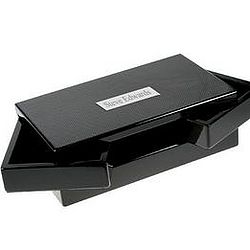 Sophisticated Black Carbon Fiber Look Desktop Box