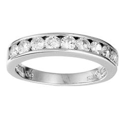 Sterling Silver Channel Set CZ Ring