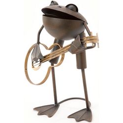 Guitar Frog Iron Garden Ornament