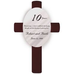 A Time to Celebrate Personalized 10th Anniversary Cross