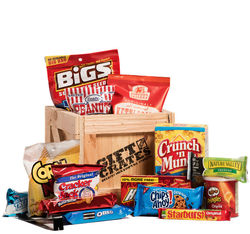 Snack Pack in Sealed Wooden Gift Crate