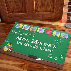 Personalized Little Learners Teacher's Classroom Doormat