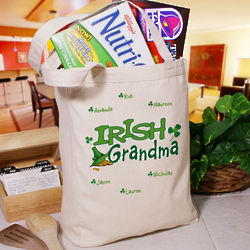 Personalized Irish Canvas Tote Bag