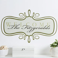 Personalized Welcome Wall Art Decal