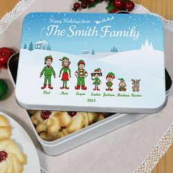 Personalized Holiday Character Tin
