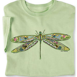 Art-Filled Dragonfly Ladies T-Shirt