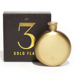 Gold Round 3oz. Flask