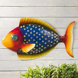 Colorful Metal Fish Wall Art