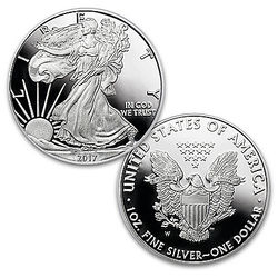 2017 First Strike American Eagle Silver Dollar and Display