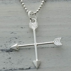 Crossed Arrows Sterling Silver Friendship Necklace