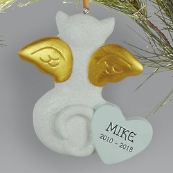 Personalized Angel Memorial Cat Ornament