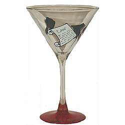 Lawyer-Tini Hand Painted Martini Glass Lawyer-Tini Hand Painted Martini Glass