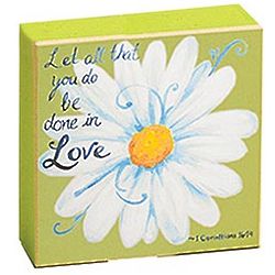 Love Blossom Block with Verse