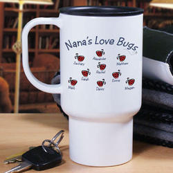 Personalized Love Bugs Travel Mug