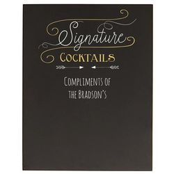 Personalized Cocktail Menu Chalkboard