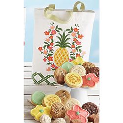 Pineapple Canvas Tote Bag of Cookies