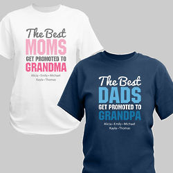 Personalized Promoted to Grandma or Grandpa T-Shirt