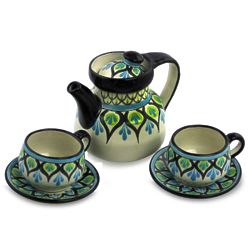 Owl Ceramic Tea Set for 2