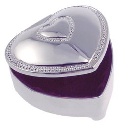 Engraved Beaded Heart of Hearts Jewelry Box