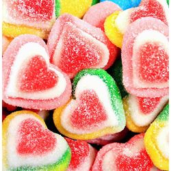 Strawberry Gummy Heart Candies