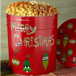 Merry Christmas Popcorn Tin