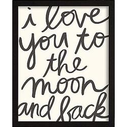 Personalized Love You to the Moon and Back Framed Art