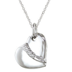 Heart Pendant with Diamonds