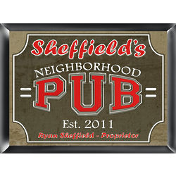 Personalized Neighborhood Pub Sign