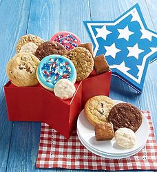 Cookies in Red, White, and Blue Star Box