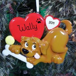 Personalized Dog Heart Ornament