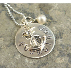 My Anchor Personalized Hand Stamped Necklace